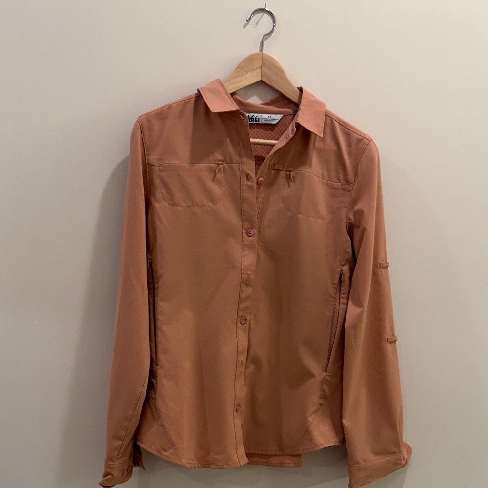 REI Women’s Outdoors Pink Button-up Shirt